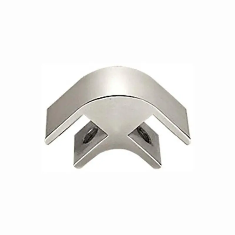 1-1/2" 90° Two-Way Deluxe Glass Furniture Connector For 1/2" Glass 1