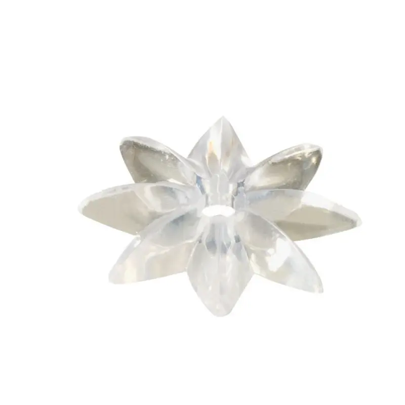 1-1/8" Clear Plastic Star Rosettes – Stylish Mirror Cover Caps 1