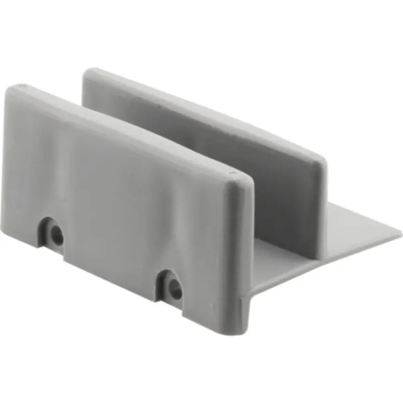 1-11/16" Gray Plastic Bottom Guide For 1/2" Sliding Shower Doors 1