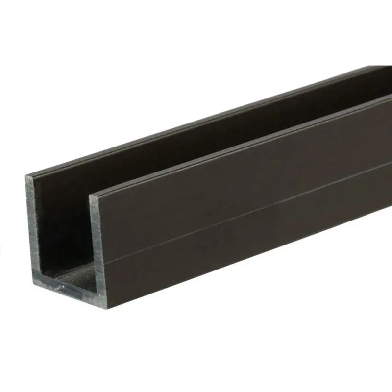 1/2" X 1/2" Medium Bronze Anodized Aluminum U-Channel – Trim & Reinforcement 1