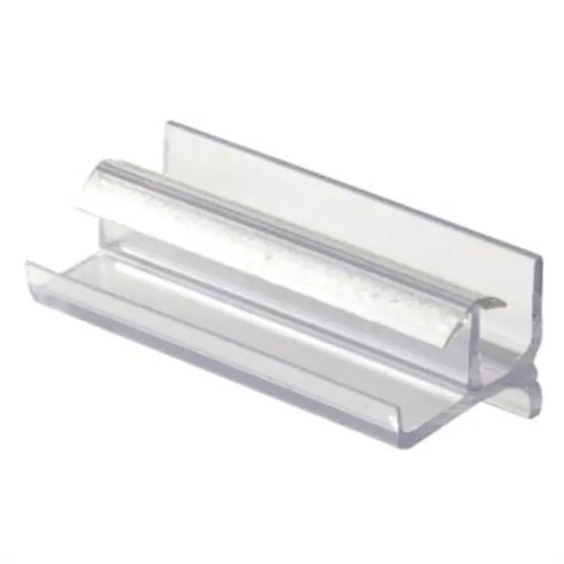1-3/8" Wide Vinyl Shower Door Bottom Guide For Sealing And Alignment 1