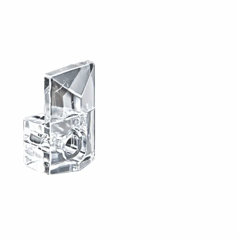 1/4" Square Beveled Clear Plastic Mirror Clip – Sleek Mounting Retainer 1