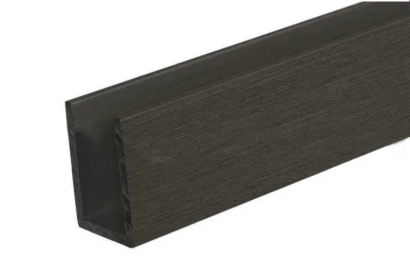 1" X 1" X 1/8" Medium Bronze Anodized U-Channel – 11'10" Framing Rail 1