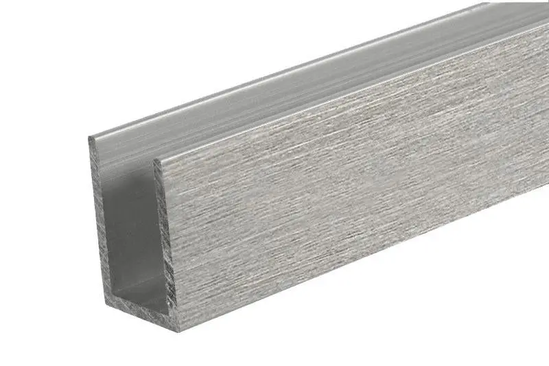 1" X 2" X 1/8" Brushed Stainless Steel U-Channel – 12' Length 1