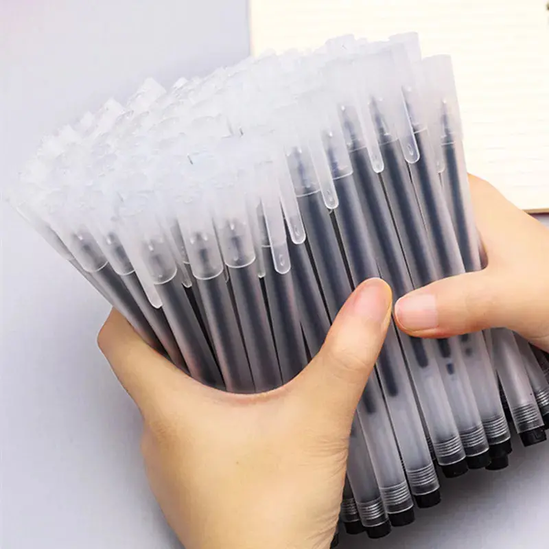 10-Pack Minimalist Black Gel Pens – 0.5Mm Transparent Barrel Exam & Signature Pens For Daily Use 1