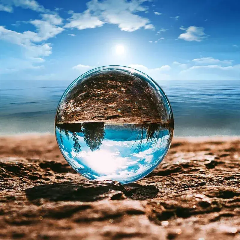 200Mm Clear Asian Quartz Crystal Sphere – Feng Shui Energy Ball For Home Office, Meditation Spaces & Holistic Décor (Usa Ship) 1