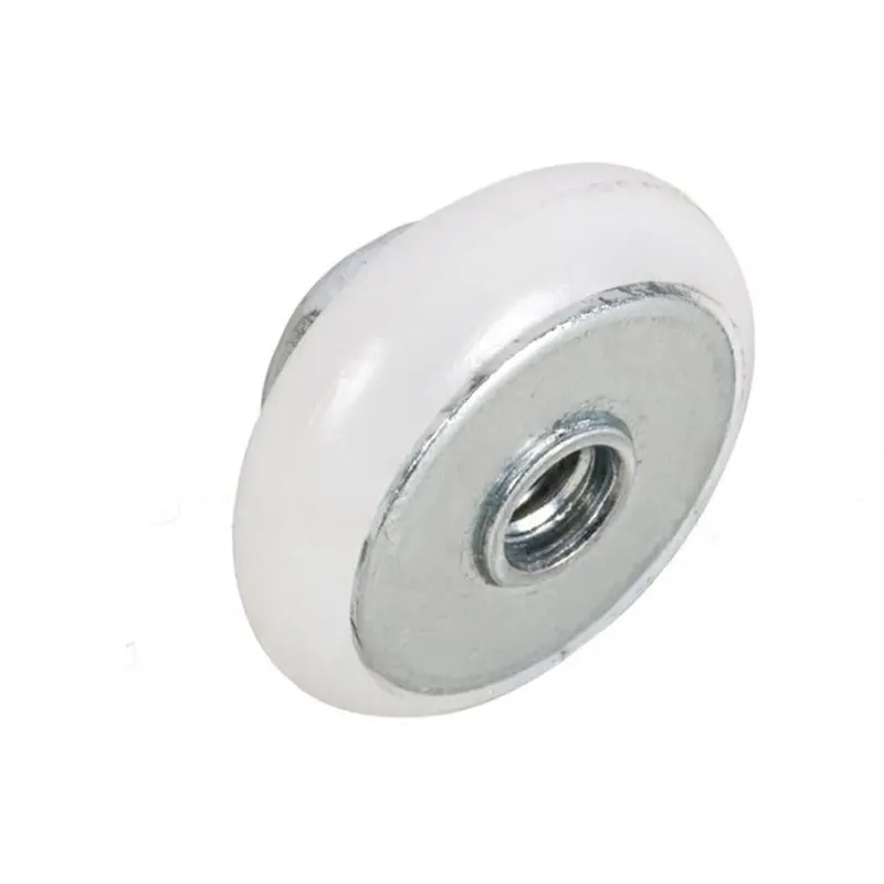 3/4" Oval Edge Nylon Ball Bearing Shower Door Roller With Threaded Hex Hub 1