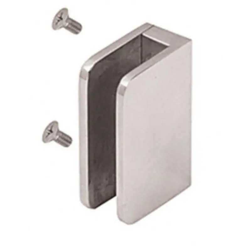 3/8" Top-Mount Flat-Back Post Glass Clip For Railing Systems 1