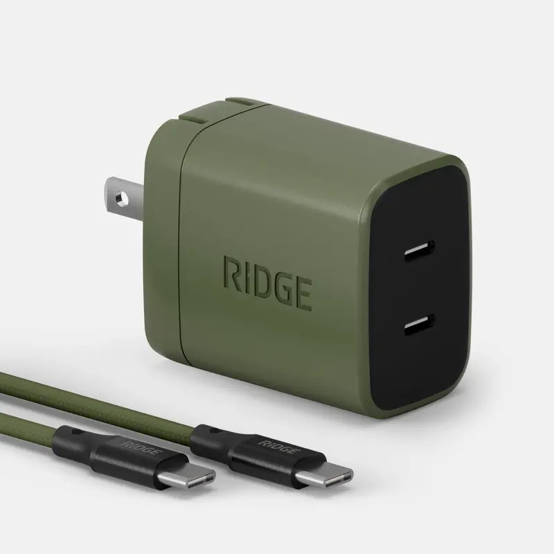 45W Matte Olive Wall Charger Set 1