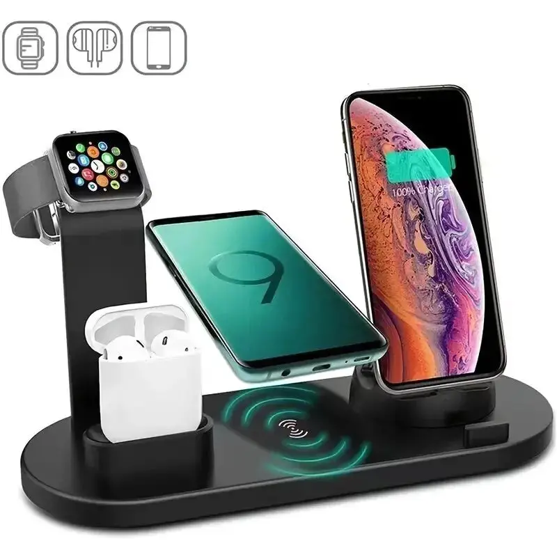 5-In-1 Wireless Charging Pad For Iphone, Apple Watch, Airpods, And Samsung Devices 1