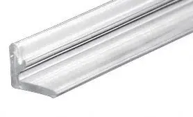 95" Clear L-Shaped Vinyl Shower Door Seal – Flexible Replacement Strip 1