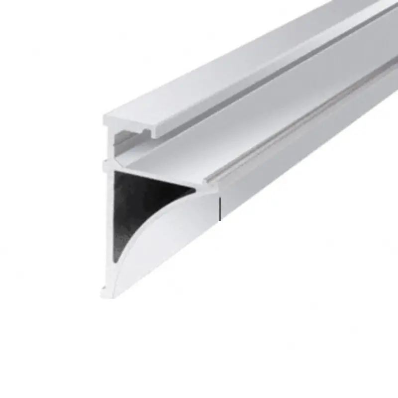 96" Aluminum Shelf Extrusion For 3/8" Glass Shelves – Frameless Support Track 1