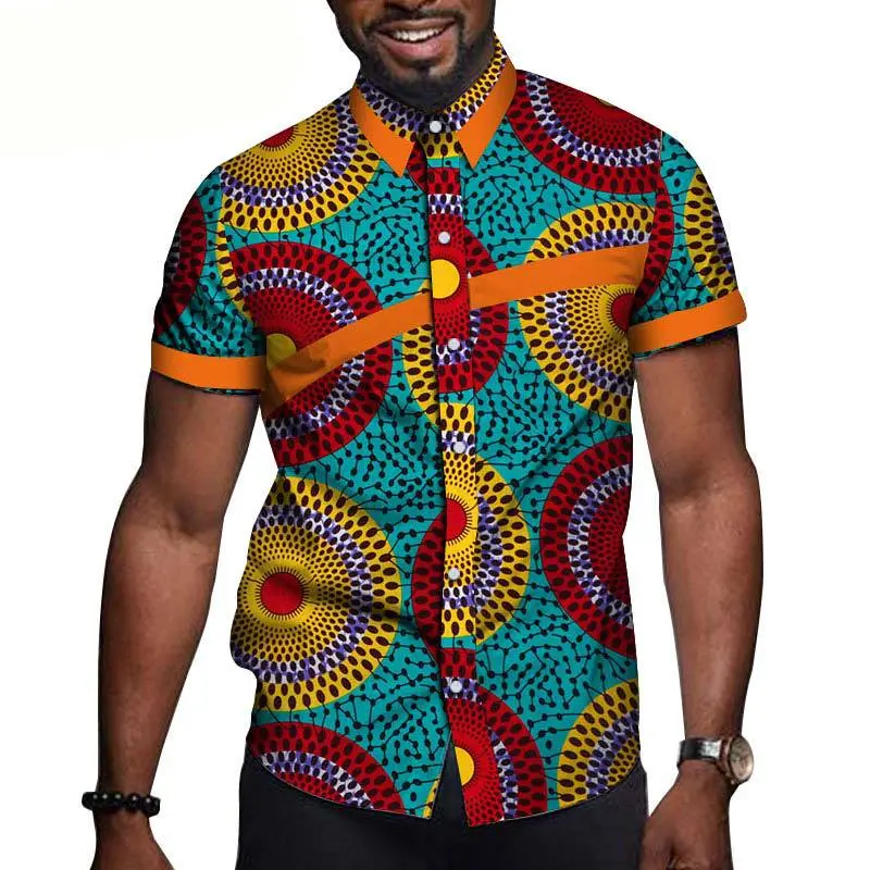 African-Inspired Men’S Short-Sleeve Tee – Bold Print, Lightweight Cotton Top 1