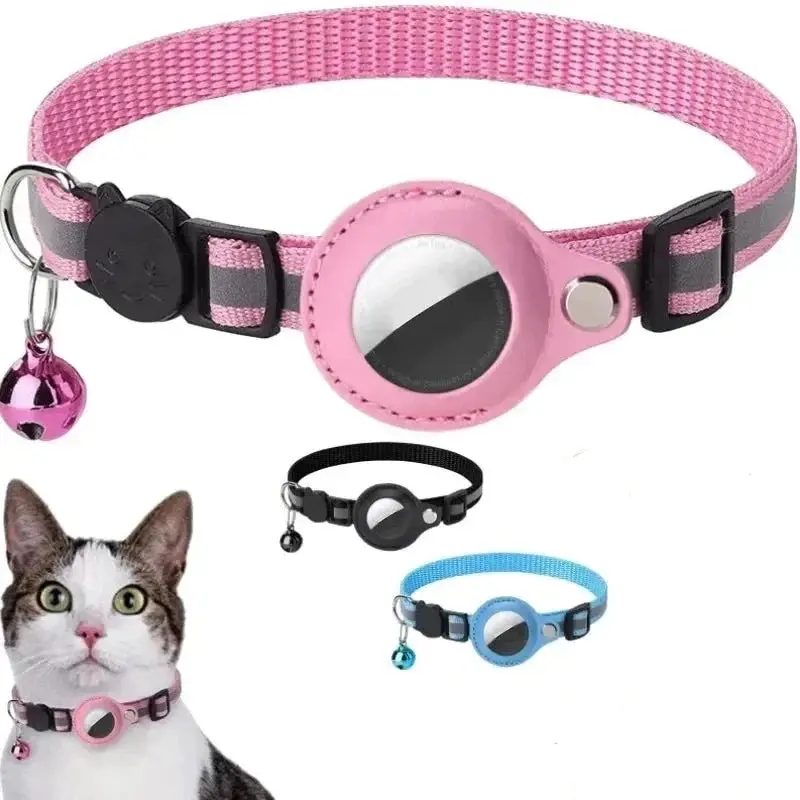 Airtag-Compatible Cat Collar With Protective Gps Tracker Housing 1