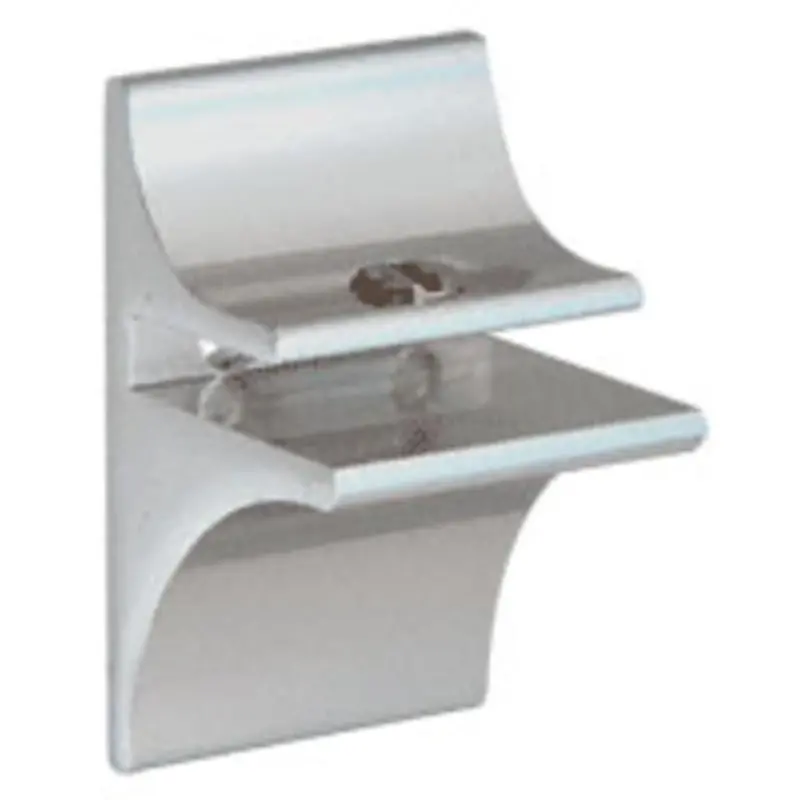 Anodized Aluminum Glass Shelf Bracket For 3/16"–1/4" Thickness 1