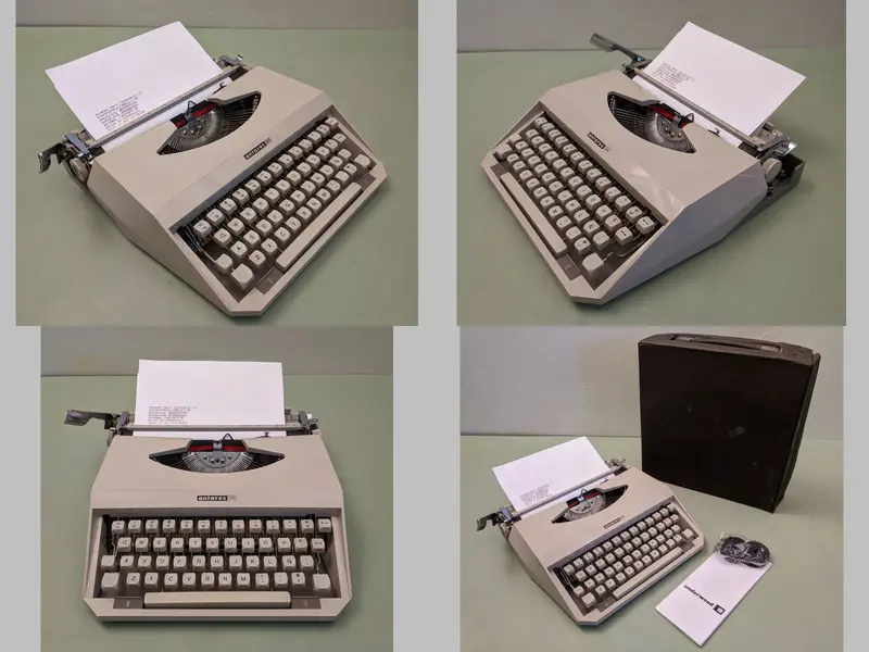 Antares Capri Ultraportable Vintage Manual Typewriter With Protective Carrying Case 1