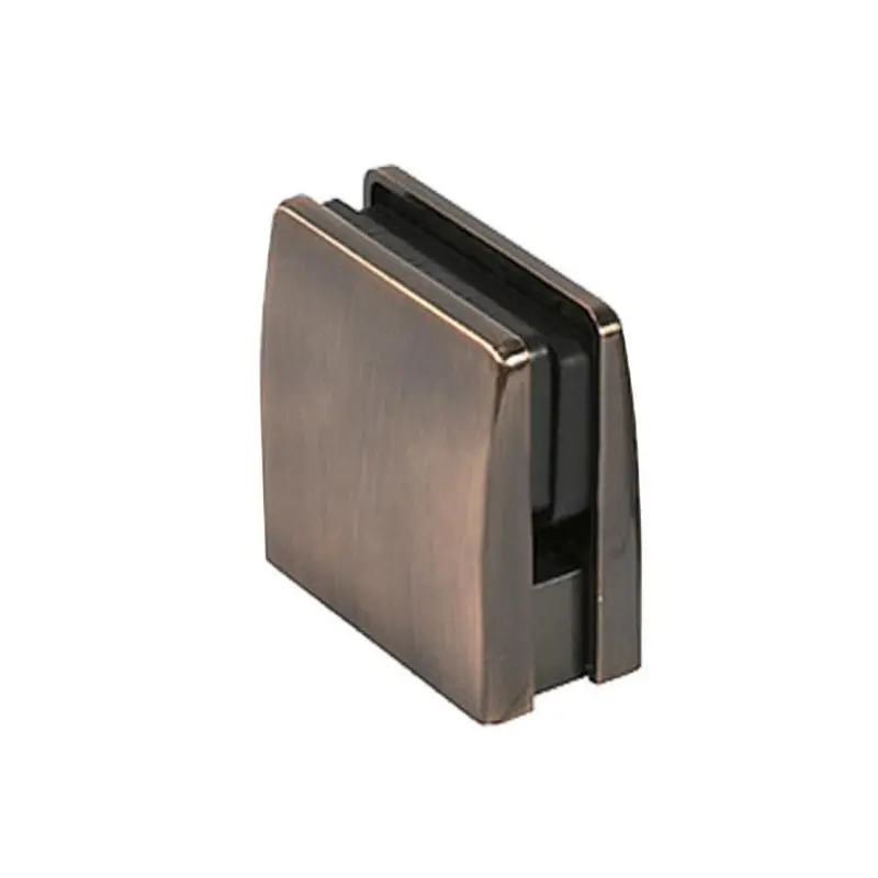 Antique Copper Square Top Glass Clamp – Replacement Hardware For Shower Enclosures & Panels 1