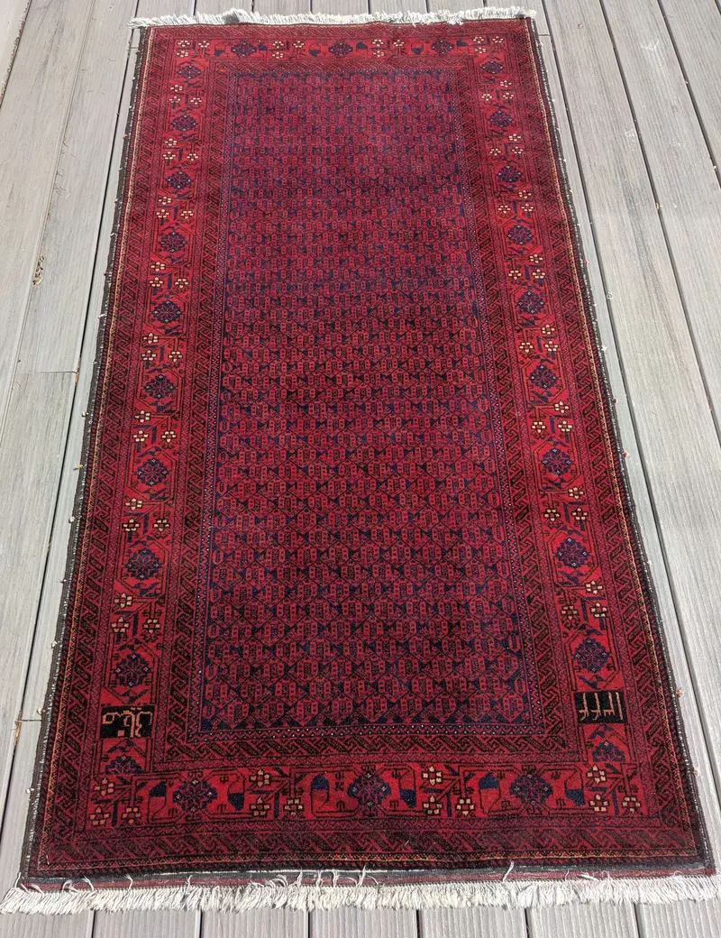 Authentic Afghan Hand-Knotted Beljik Tribal Area Rug – 3 Feet By 6 Feet 1