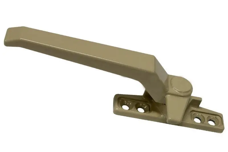 Beige Left-Hand Casement Window Lock Handle – 2-1/4" Screw Hole Configuration 1