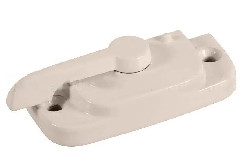 Beige Right-Hand Window Lock – 2-1/16" Screw Hole Spacing 1
