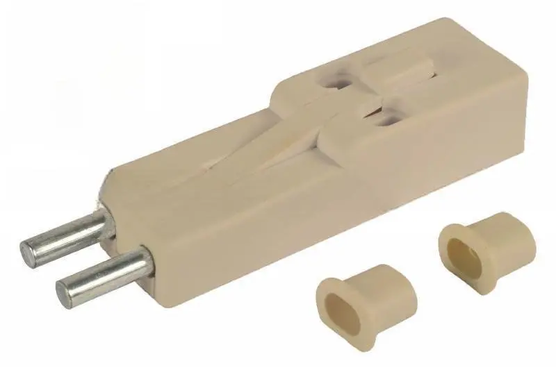 Beige Sliding Glass Door Plunger Lock – 1/4" Steel Security Pin For Patio Doors 1