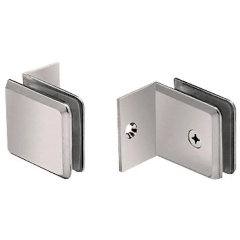 Beveled Fixed-Panel Glass Clamp With Compact Leg Design 1