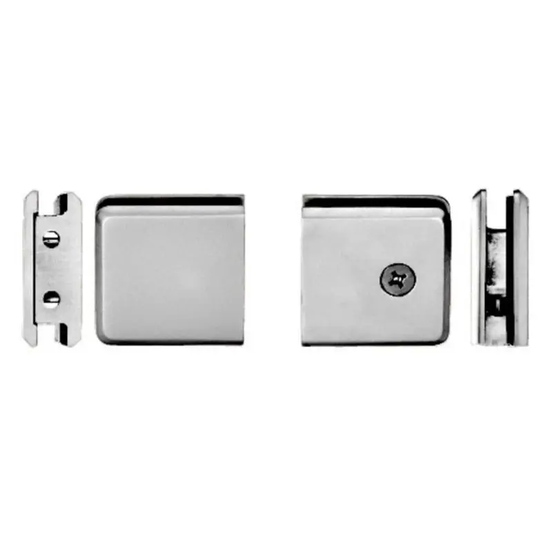 Beveled Notch-In-Glass Fixed Panel U-Clamp 1