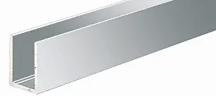 Brite Anodized 3/8" Aluminum U-Channel – Glass Mounting Track 1