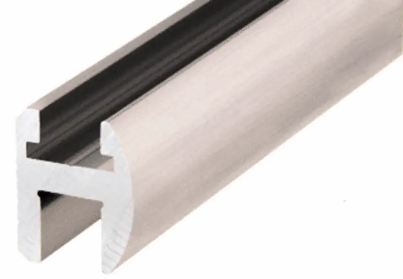 Brushed Nickel Deluxe Shower Door Header Kit – 98" Length 1