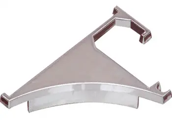 Brushed Nickel End Cap For 3/8" Aluminum Shelving Track 1