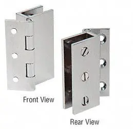 Brushed Nickel Large Wall-Mount Set-Screw Hinge – Heavy-Duty Interior/Exterior Use 1