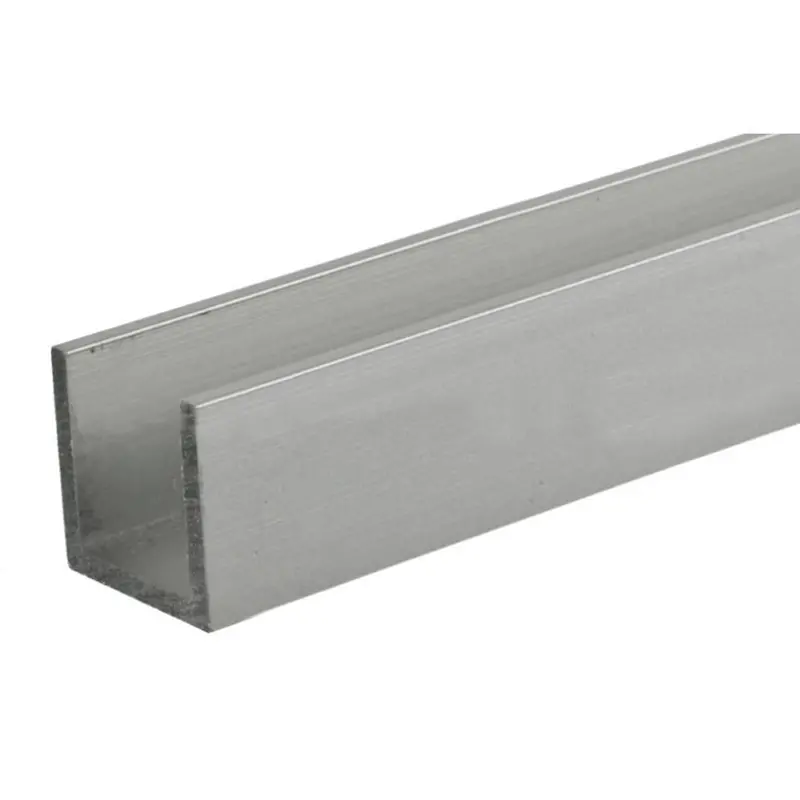 Clear Anodized 1/2" × 1/2" Aluminum U-Channel Edge Protector 1
