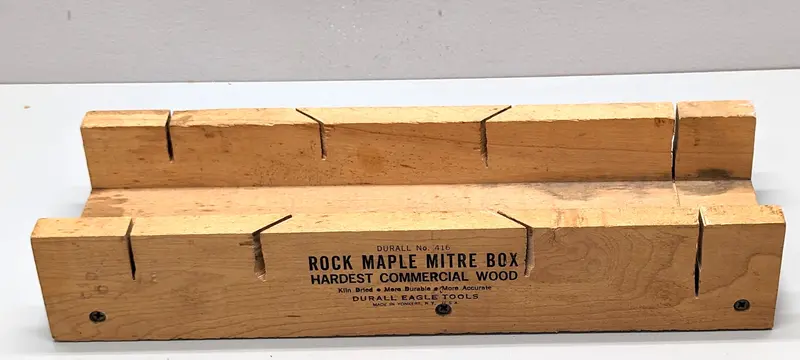 Durall Rock Maple Miter Box No. 416 – Classic Woodworking Tool, C. 1960 1
