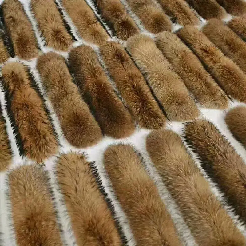 Genuine Raccoon Fur Collar & Hat Set – Luxe Cold-Weather Accessory For Coats And Ponchos 1