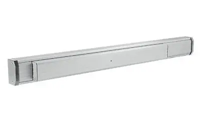 Jackson 1200 Series 36" Satin Aluminum Concealed Vertical Rod Exit Device – Lh Reverse Bevel Push Pad 1
