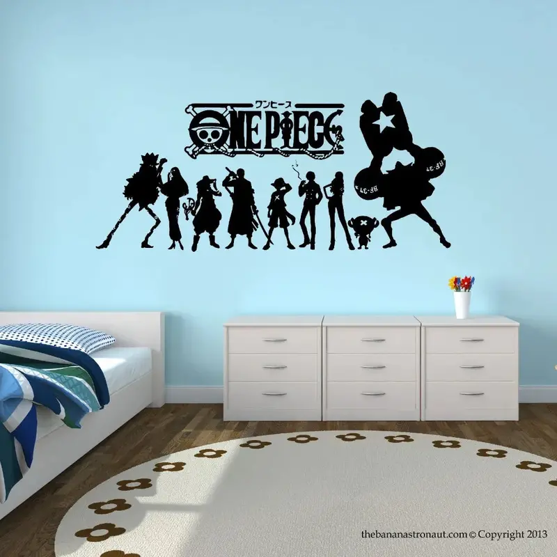 Japanese Anime-Inspired Waterproof Vinyl Wall Decal – Modern Cartoon Sticker For Bedrooms, Dorms & Contemporary Living Spaces 1