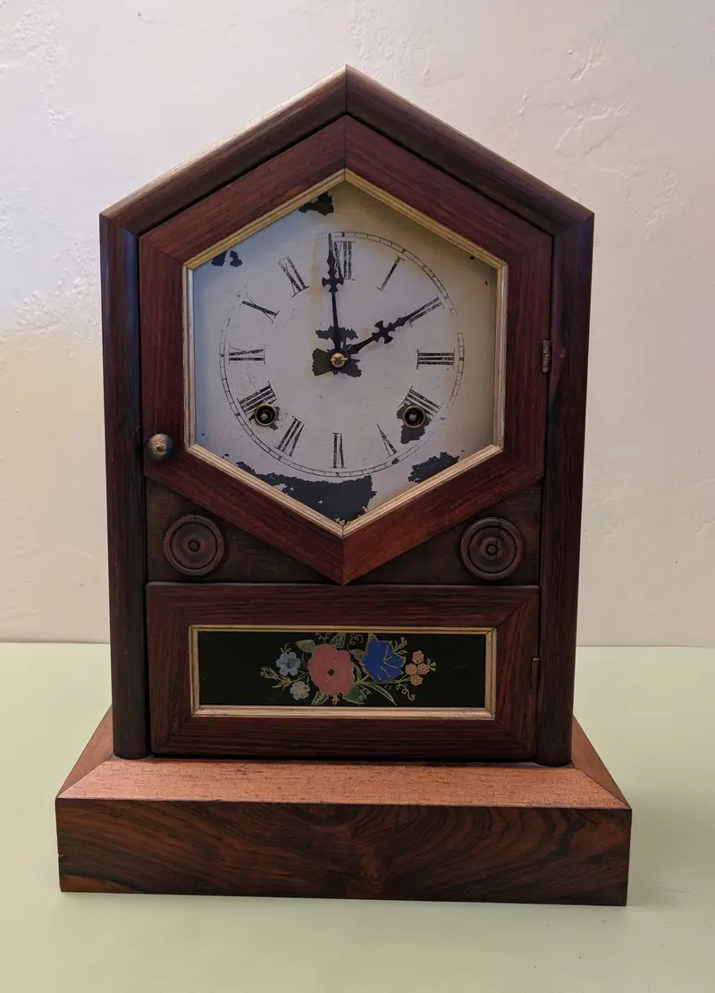 Jerome & Co. Hexagonal Mantel Clock – Fully Functional 1872 Antique Timepiece 1