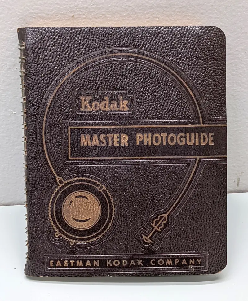 Kodak Master Photoguide – 1957 Spiral-Bound Leather-Bound Photography Manual 1