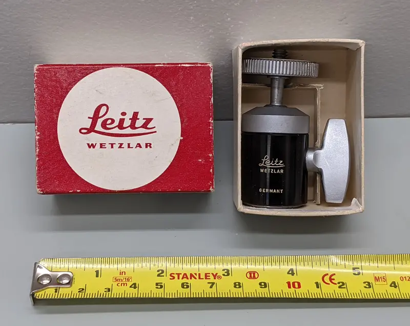 Leitz Leica 14119 Ball Head Tripod Mount – Original Boxed Unit, 1964 1