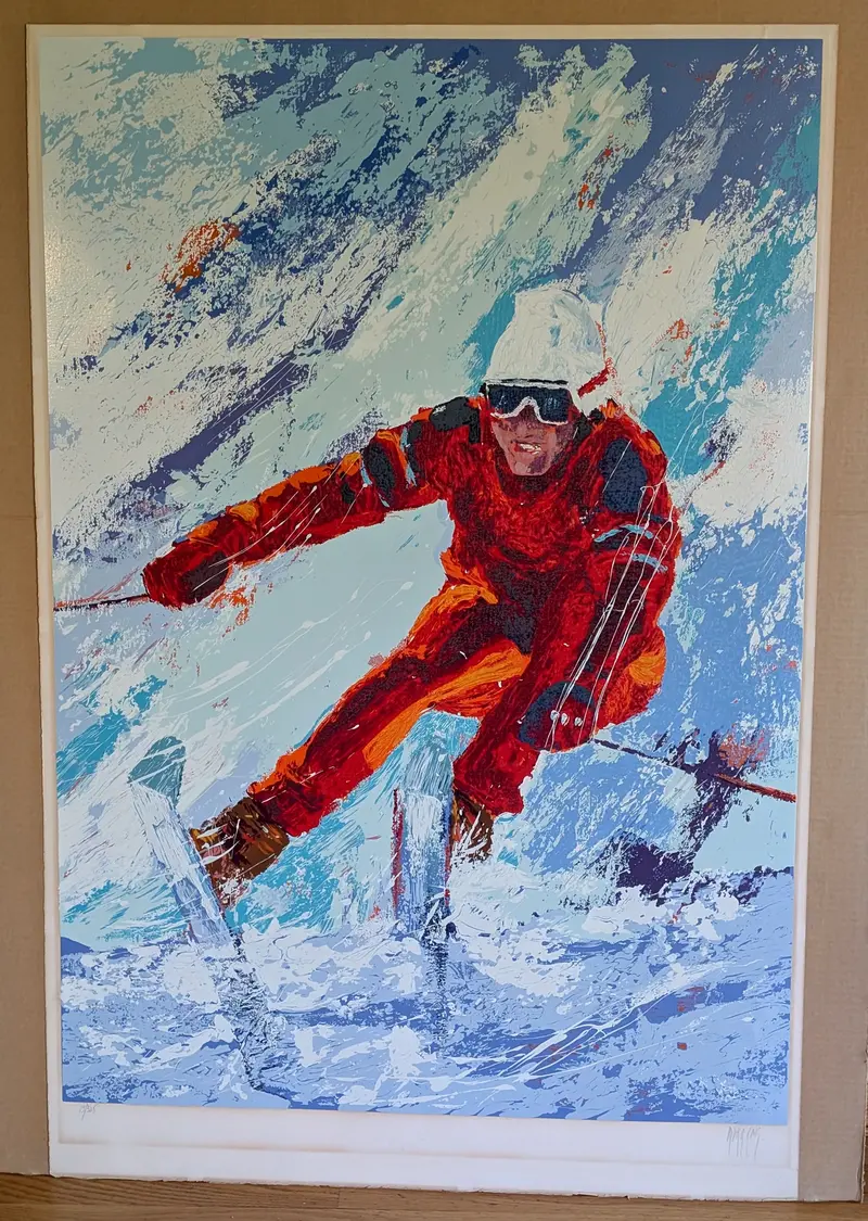 Mark King 'Downhill Skier' Limited-Edition Serigraph – Hand-Signed & Numbered, 47" × 31.5" 1