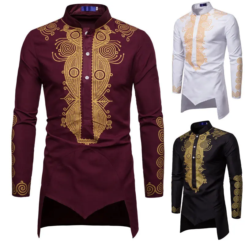 Men’S African Heritage Pullover – Casual Robe Style, Cultural Pattern & Relaxed Fit 1
