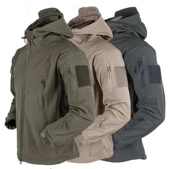 Men'S Windproof Softshell Hooded Jacket 1