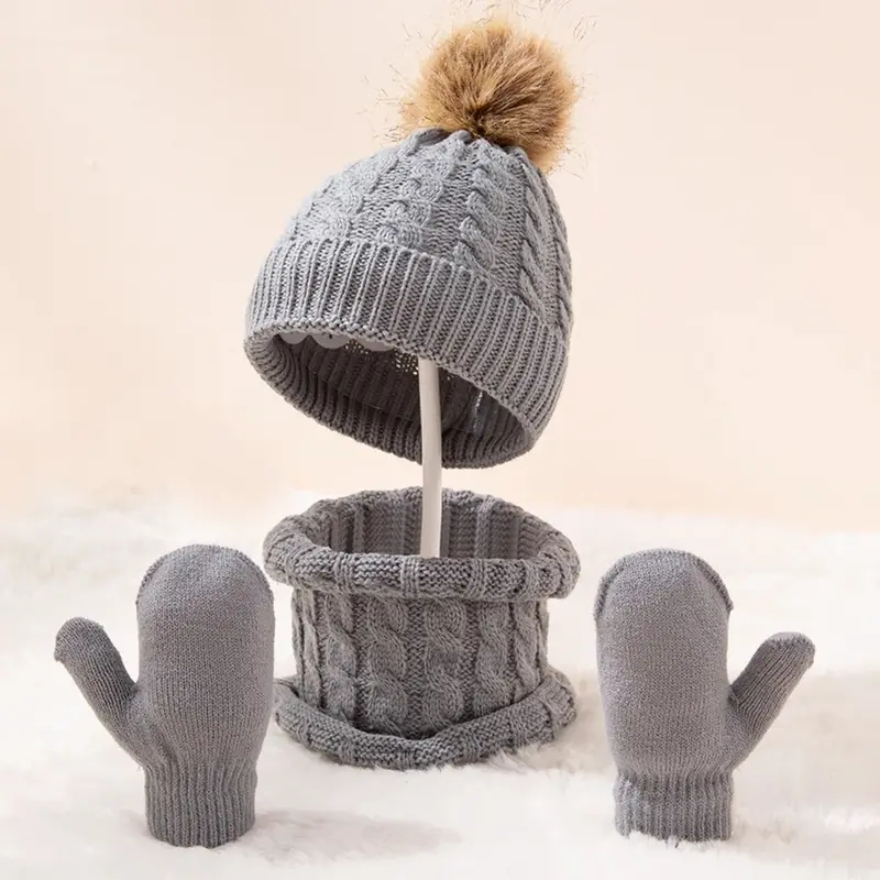 Newborn Twist-Knit Set – Soft Beanie, Snood Scarf, And Bonnet Accessories For Infants And Toddlers 1