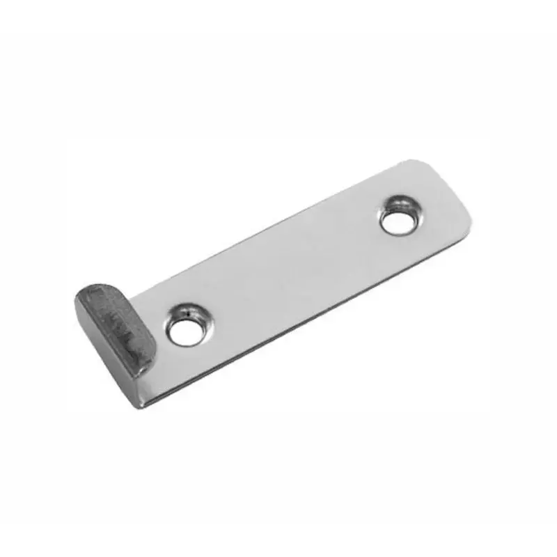 Nickel-Finished Lower Stationery Bishop Mirror Clip – Fixed-Position Mount 1