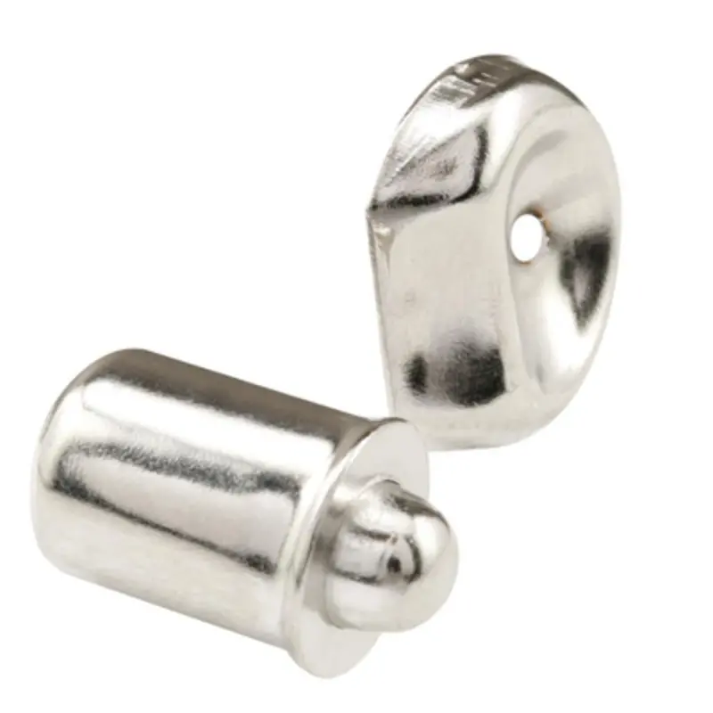 Nickel-Plated Bullet Catch For Swinging Shower Doors 1