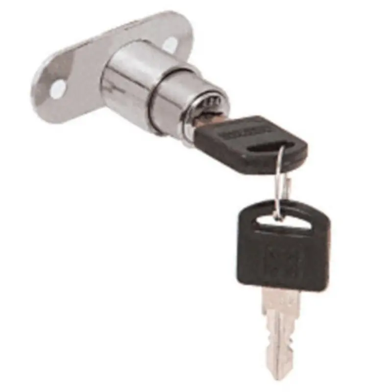 Nickel-Plated Track Plunger Lock For Showcase Doors 1