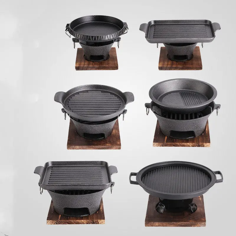 Non-Stick Traditional Charcoal Grill Plate – Versatile Indoor/Outdoor Tea & Bbq Station 1