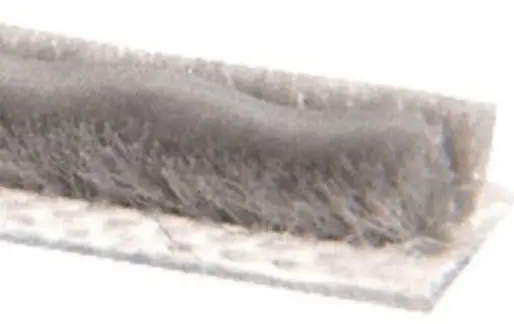 Plastic-Fin Pile Weatherstrip – 1/4" Backing, 11/32" Pile For Doors & Windows 1
