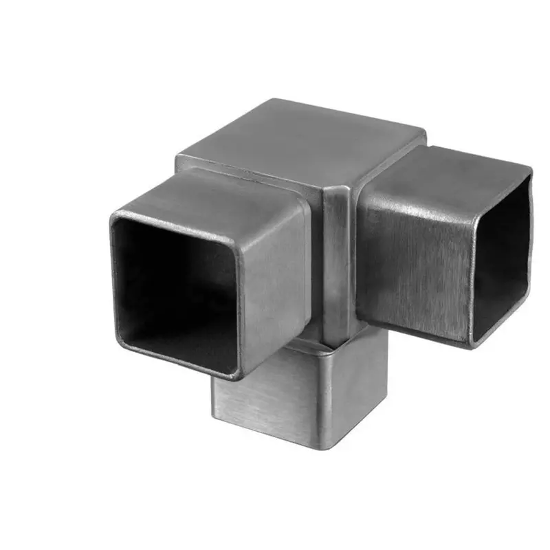 Q-Railing Square Line 3-Way Post Connector – 90° Structural Junction 1