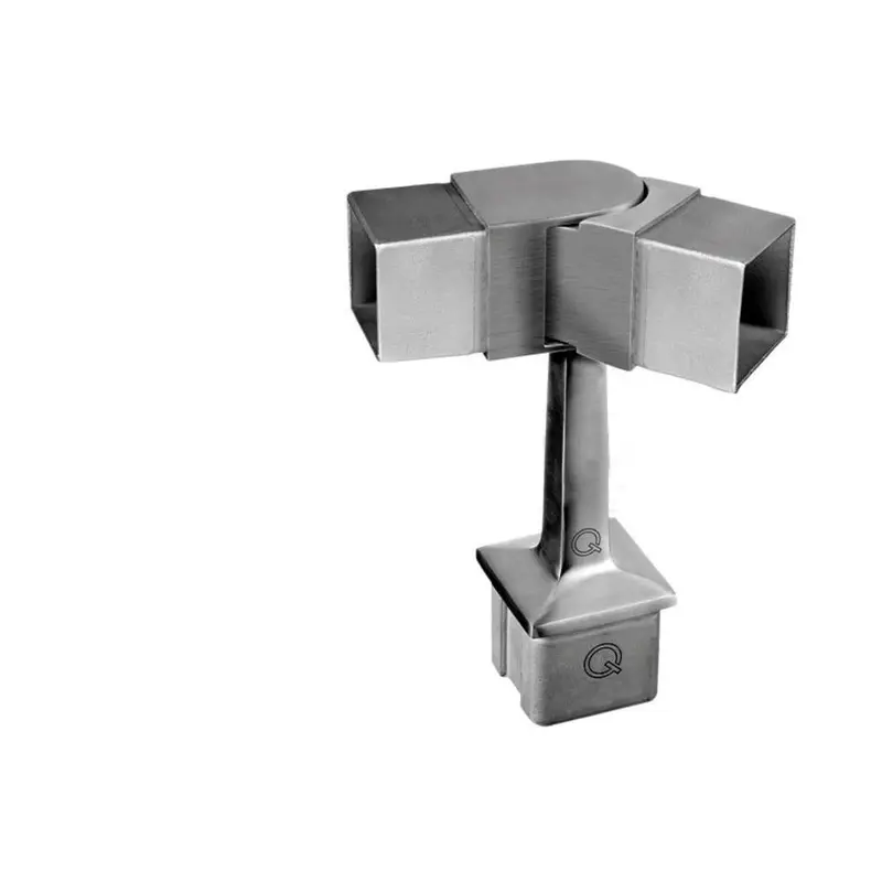 Q-Railing Square Line Top Post Bracket – Fully Adjustable 0–70° Steel Mount 1